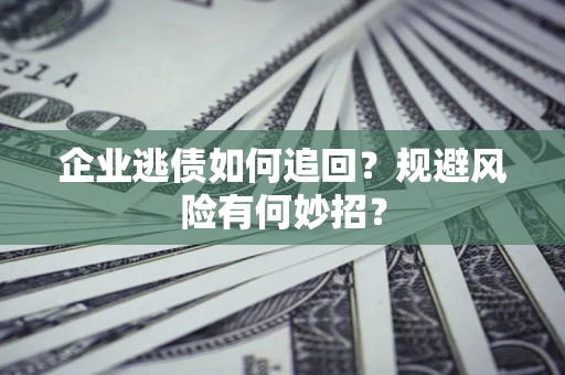 武汉企业逃债如何追回？规避风险有何妙招？