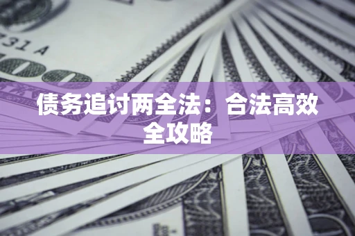 武汉债务追讨两全法：合法高效全攻略
