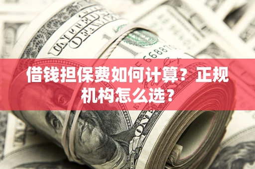 武汉借钱担保费如何计算？正规机构怎么选？