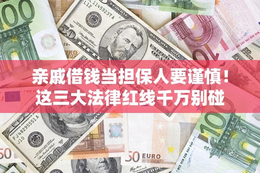 武汉亲戚借钱当担保人要谨慎！这三大法律红线千万别碰