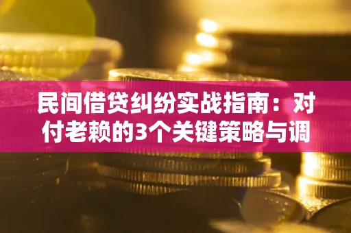 武汉民间借贷纠纷实战指南：对付老赖的3个关键策略与调解盲区解析