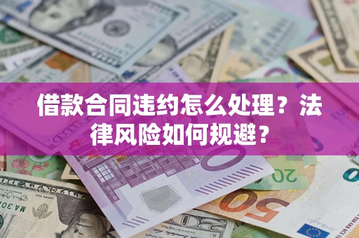 武汉借款合同违约怎么处理？法律风险如何规避？