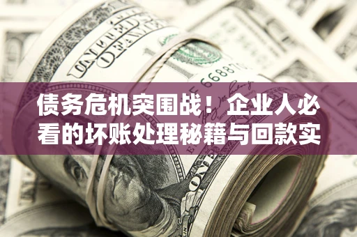 武汉债务危机突围战！企业人必看的坏账处理秘籍与回款实战指南
