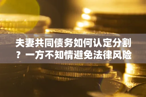 武汉夫妻共同债务如何认定分割？一方不知情避免法律风险必看！
